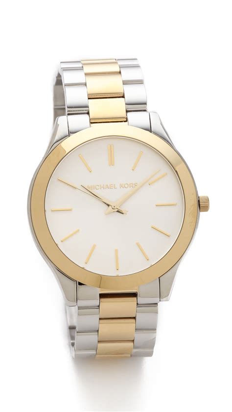 michael kors slim runway lion bracelet watch|Michael Kors runway watch silver.